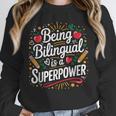 Being Bilingual Is A Superpower ESL Teacher School Unisex Sweatshirt, novelty gifts, funny gifts Being Bilingual Is A Superpower ESL Teacher School Unisex Sweatshirt, novelty gifts, funny gifts