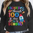 I Blasted Through 100 Days Of School 100th Day Teacher Kids Unisex Sweatshirt, novelty gifts, funny gifts I Blasted Through 100 Days Of School 100th Day Teacher Kids Unisex Sweatshirt, novelty gifts, funny gifts