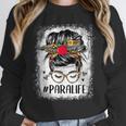 Bleached Teacher Para Life Paraprofessional Cute Messy Bun For Men Women Girls Kids Unisex Sweatshirt, novelty gifts, funny gifts