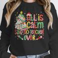 Book Tree All Is Calm Said No Teacher Ever Christmas Unisex Sweatshirt, novelty gifts, funny gifts