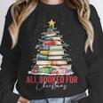 All Booked For Christmas Xmas Tree Teacher Holiday Pajamas Unisex Sweatshirt, novelty gifts, funny gifts