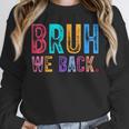 Bruh We Back Teachers Retro Back To School Boys Girls Kids Unisex Sweatshirt, novelty gifts, funny gifts