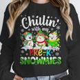 Chillin With My Pre-K Snowmies Christmas Teacher Xmas Unisex Sweatshirt, novelty gifts, funny gifts