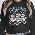 Chillin With My Snowmie Women Christmas Snowman Teacher Snow Unisex Sweatshirt, novelty gifts, funny gifts Chillin With My Snowmie Women Christmas Snowman Teacher Snow Unisex Sweatshirt, novelty gifts, funny gifts