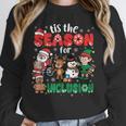 Christmas Sped Teacher Tis The Season For Inclusion Women Unisex Sweatshirt, novelty gifts, funny gifts