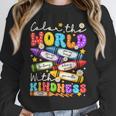 Color The World With Kindness Crayon Positivity Teacher Unisex Sweatshirt, novelty gifts, funny gifts
