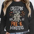 Creepin It Real Pre-K Monsters Halloween Preschool Teacher Unisex Sweatshirt, novelty gifts, funny gifts Creepin It Real Pre-K Monsters Halloween Preschool Teacher Unisex Sweatshirt, novelty gifts, funny gifts