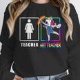 Cute Art Teacher Magical Dabbing Unicorn Artist Unisex Sweatshirt, novelty gifts, funny gifts