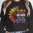 Cute I Became A Teacher Because Your Life Is Worth My Time Unisex Sweatshirt, novelty gifts, funny gifts