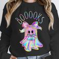 Cute Ghost Book Reading Halloween Teacher Top Girls Women Unisex Sweatshirt, novelty gifts, funny gifts
