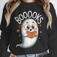 Cute Ghost Book Reading Halloween Teacher Unisex Sweatshirt, novelty gifts, funny gifts