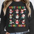 What Are We Doing Today PE Teacher Snowman Christmas Unisex Sweatshirt, novelty gifts, funny gifts What Are We Doing Today PE Teacher Snowman Christmas Unisex Sweatshirt, novelty gifts, funny gifts
