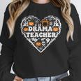 Drama Teacher Heart Pumpkin Ghost Halloween Kids Unisex Sweatshirt, novelty gifts, funny gifts