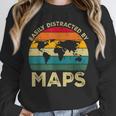 Easily Distracted By Maps Geography Teacher Unisex Sweatshirt, novelty gifts, funny gifts Easily Distracted By Maps Geography Teacher Unisex Sweatshirt, novelty gifts, funny gifts