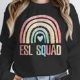 ESL Squad Teacher Crew Team Back To School English Rainbow Unisex Sweatshirt, novelty gifts, funny gifts