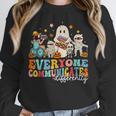 Everyone Communicates Differently Halloween SLP Sped Teacher Unisex Sweatshirt, novelty gifts, funny gifts Everyone Communicates Differently Halloween SLP Sped Teacher Unisex Sweatshirt, novelty gifts, funny gifts