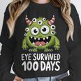 Eye Survived 100 Days Of School Monster Lover Teacher Kids Unisex Sweatshirt, novelty gifts, funny gifts Eye Survived 100 Days Of School Monster Lover Teacher Kids Unisex Sweatshirt, novelty gifts, funny gifts