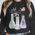 Flowers Test Tube Chemistry Student Science Teacher Women Unisex Sweatshirt, novelty gifts, funny gifts