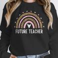 Future Teacher Kids Youth Girls Leopard Rainbow Women Unisex Sweatshirt, novelty gifts, funny gifts