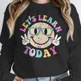 Groovy Retro Lets Learn Today Teacher Student Back To School Unisex Sweatshirt, novelty gifts, funny gifts