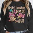 Half Teacher Half Iced Coffee Back To School Unisex Sweatshirt, novelty gifts, funny gifts Half Teacher Half Iced Coffee Back To School Unisex Sweatshirt, novelty gifts, funny gifts