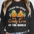 Halloween Teacher Cutest Candy Corn Groovy Spooky Teachers Unisex Sweatshirt, novelty gifts, funny gifts