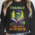 Halloween Teacher Librarian Frankenstein Reading Books Unisex Sweatshirt, novelty gifts, funny gifts