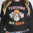 Halloween Teacher Teaching My Boos Costume Teacher Men Women Unisex Sweatshirt, novelty gifts, funny gifts