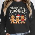Hangin With My Cookies Gingerbread Christmas Teacher Unisex Sweatshirt, novelty gifts, funny gifts