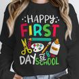 Happy First Day Of School Teacher Back To School Student Unisex Sweatshirt, novelty gifts, funny gifts