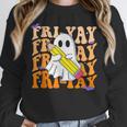 Happy Fri-Yay Friday Lovers Groovy Teacher Life Halloween Unisex Sweatshirt, novelty gifts, funny gifts