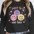 Happy To See Your Face Smile Face Teacher Back To School Unisex Sweatshirt, novelty gifts, funny gifts Happy To See Your Face Smile Face Teacher Back To School Unisex Sweatshirt, novelty gifts, funny gifts