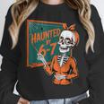 Haunted By 6-7 Six Seven 67 Math Teacher Halloween Skeleton Unisex Sweatshirt, novelty gifts, funny gifts