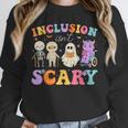 Inclusion Isn't Scary Ghost Halloween SLP Sped Teacher Unisex Sweatshirt, novelty gifts, funny gifts Inclusion Isn't Scary Ghost Halloween SLP Sped Teacher Unisex Sweatshirt, novelty gifts, funny gifts