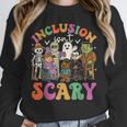Inclusion Isnt Scary Halloween Skeleton Ghost Sped Teacher Unisex Sweatshirt, novelty gifts, funny gifts Inclusion Isnt Scary Halloween Skeleton Ghost Sped Teacher Unisex Sweatshirt, novelty gifts, funny gifts
