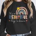 It's A Beautiful Day To Learn Cute Rainbow Boho Teacher Unisex Sweatshirt, novelty gifts, funny gifts It's A Beautiful Day To Learn Cute Rainbow Boho Teacher Unisex Sweatshirt, novelty gifts, funny gifts