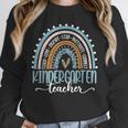 Kindergarten Teacher Leopard Boho Rainbow Back To School Unisex Sweatshirt, novelty gifts, funny gifts