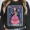 La Maestra Halloween Mexican Bingo Card Teacher Lottery Card Unisex Sweatshirt, novelty gifts, funny gifts