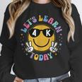 Lets Learn Today Shirt Smile Face 4K Teacher Back To School Unisex Sweatshirt, novelty gifts, funny gifts