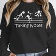 Melodic Humor Musician’s Playful Collection Musical Taking Notes Music Lovers Vintage Teachers Unisex Sweatshirt, novelty gifts, funny gifts