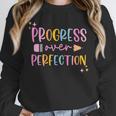 Motivational Progress Over Perfection Back To School Teacher Unisex Sweatshirt, novelty gifts, funny gifts Motivational Progress Over Perfection Back To School Teacher Unisex Sweatshirt, novelty gifts, funny gifts