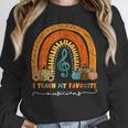 Music Teacher I Teach My Favorite Musicians Autumn Rainbow Men Women Unisex Sweatshirt, novelty gifts, funny gifts