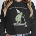 Off To Teach English Scooter Frog ESL Teacher Literature Unisex Sweatshirt, novelty gifts, funny gifts Off To Teach English Scooter Frog ESL Teacher Literature Unisex Sweatshirt, novelty gifts, funny gifts