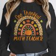 One Thankful Math Teacher Thanksgiving Autumn Fall Rainbow Unisex Sweatshirt, novelty gifts, funny gifts