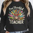 One Thankful Teacher Cute Thanksgiving Turkey School Unisex Sweatshirt, novelty gifts, funny gifts