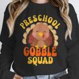 Preschool Gobble Squad Cute Turkey Thanksgiving Teacher Unisex Sweatshirt, novelty gifts, funny gifts