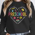Preschool Teacher Pre-K Heart First Day Of Preschool Kids Unisex Sweatshirt, novelty gifts, funny gifts