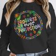 Progress Over Perfection Caterpillar Back To School Teacher Unisex Sweatshirt, novelty gifts, funny gifts Progress Over Perfection Caterpillar Back To School Teacher Unisex Sweatshirt, novelty gifts, funny gifts