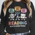 Reading Beats Everything Teacher Rock Paper Scissors Unisex Sweatshirt, novelty gifts, funny gifts Reading Beats Everything Teacher Rock Paper Scissors Unisex Sweatshirt, novelty gifts, funny gifts