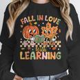 Retro Fall In Love With Learning Autumn Pumpkin Teacher Kids Unisex Sweatshirt, novelty gifts, funny gifts Retro Fall In Love With Learning Autumn Pumpkin Teacher Kids Unisex Sweatshirt, novelty gifts, funny gifts